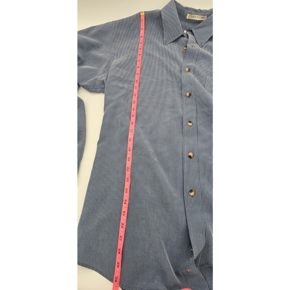 Orvis Mens long sleeve button down Pocket Blue Micro Checkered Large - Picture 7 of 8